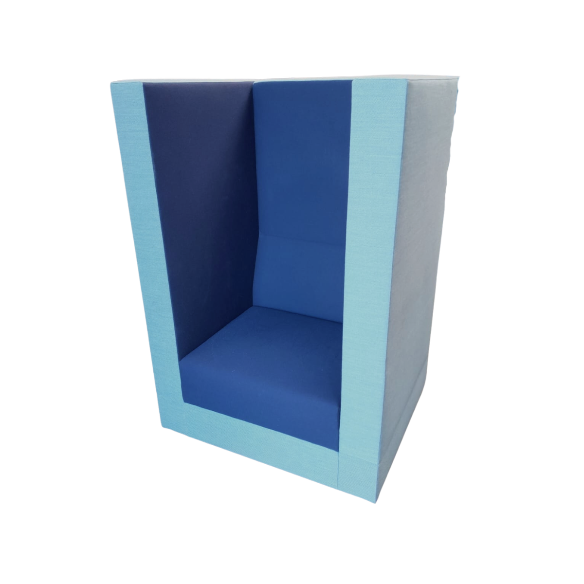 Gebruikte Casala Bricks akoestische fauteuil blauw/lichtblauw akoestisch
