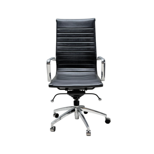 Leren Bureau- / Vergaderstoel Hoge Rug