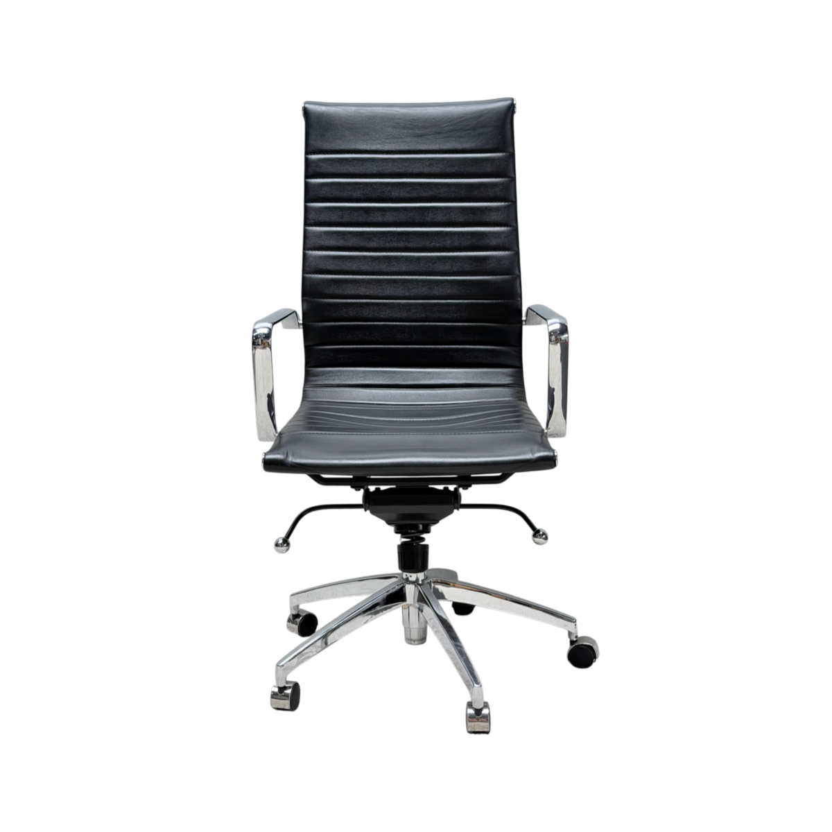 Leren Bureau- / Vergaderstoel Hoge Rug